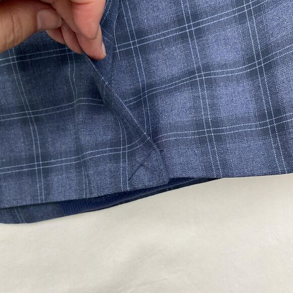 Oak Hill Blazer Sport Coat Mens 4XL 58/60R Blue Windowpane 2 Button Notch Lapel - Picture 7 of 16